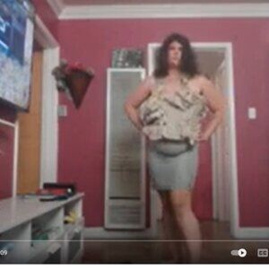 Trees Naturals Cream and Black Skull Ruffle Top Pencil Dress